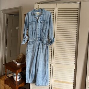 Madewell Light Blue Denim jumpsuit dress size 6 NWT